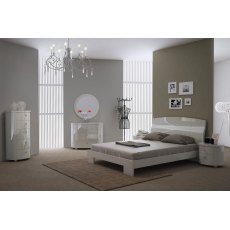 Vicky White High Gloss Bed