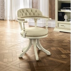 Camel Group Torriani Ivory Eco Leather Swivel Chair Camel Group Torriani Ivory Eco Leather Swivel Chair