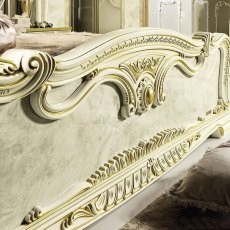 Camel Group Leonardo Ivory and Gold Upholstered Bed Frame