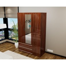 Regency 3 Door Wardrobe (High Gloss) Walnut Regency 3 Door Wardrobe (High Gloss) Walnut