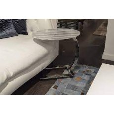 Stone International Swan Oval Accent Table with casters - Marble top and Polished Steel base
Stone International Swan Oval Accent Table with casters - Marble top and Polished Steel base