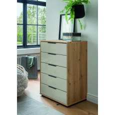 WIEMANN Monaco 4000 Chest of Drawers with 5 drawers in Pebble Grey Finish WIEMANN Monaco 4000 Chest of Drawers with 5 drawers in Pebble Grey Finish