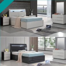 Rugby High Gloss Bed With Storage & Led Light Rugby High Gloss Bed With Storage & Led Light