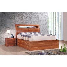 Rugby Walnut Bed With Storage & Led Light Rugby Walnut Bed With Storage & Led Light