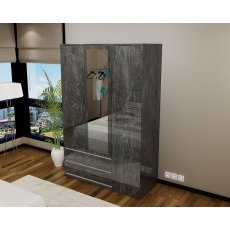 Regency 3 Door Wardrobe (High Gloss) Grey Regency 3 Door Wardrobe (High Gloss) Grey