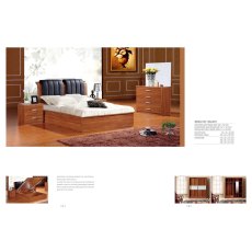 Walnut Storage Bed With Leather Headboard Walnut Storage Bed With Leather Headboard
