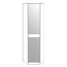 1 Door Parsol Bronze Mirror Extended Corner Unit with Cornice and Natural Wave Structure Cross Trim 1 Door Parsol Bronze Mirror Extended Corner Unit with Cornice and Natural Wave Structure Cross Trim