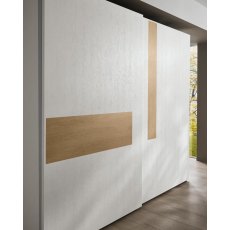 Euro Design Levante Sliding Door Wardrobe White With Warm Elm Highlight Euro Design Levante Sliding Door Wardrobe White With Warm Elm Highlight