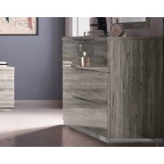 Euro Design Diana 3 Drawers Curved Chest of Drawers