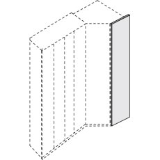 236 cm Height End panel for extended corner unit, can be used on right and left 236 cm Height End panel for extended corner unit, can be used on right and left