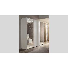 Euro Design Fiocco Frassino Bianco Pacifico Wardrobe With 2 Mirror Doors Euro Design Fiocco Frassino Bianco Pacifico Wardrobe With 2 Mirror Doors