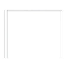 Passepartout-frame, without lights, Width per side profile: 3.2 cm for width 250 cmW 250cm x H 220