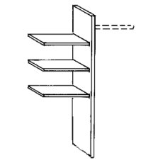Laundry Shelf Insert
W 96.4cm x H 137cm x D 51.5cm
3 adjustable shelves, 1 clothes rail, 1 centre p Laundry Shelf Insert
W 96.4cm x H 137cm x D 51.5cm
3 adjustable shelves, 1 clothes rail, 1 centre p