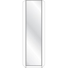 Extended corner unit for 1 door Front in Glass WhiteW 93cm x H 220cm x D 93cm