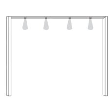 Passepartout-frame,Width per side profile 5 cm With 4 LED lightsfor width 165 cmW 165cm x H 220cm