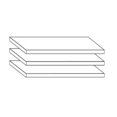 3 Adjustable Shelves for compartment width 80.1 cm
W 80.1cm x H 2.2cm x D 51.5cm