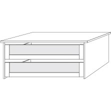 2 Drawer Insert with Glass Front for 80.1 cm compartment

W 80.1cm x H 41cm x D 51.5cm