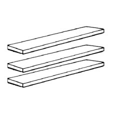 3 Adjustable Shelf

W 47.5 cm x H 2.2cm x D 51.5cm
