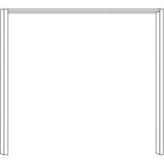 Passepartout-frame, without lights, Width per side profile: 3.2 cm for width 150 cm W 150cm x H 220c