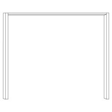 Passe-partout Frame without Lighting for Wardrobe Width 250cm Width per side profile: 5 cm

W 260cm