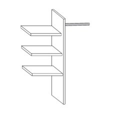 Laundry unit for compartment width 72.2 cm with Super depth 64.3 cm
consisting of:
3 shel-ves
1 han Laundry unit for compartment width 72.2 cm with Super depth 64.3 cm
consisting of:
3 shel-ves
1 han