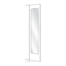 Interior mirror
Only for hinged-door wardrobes
W 36cm x H 173cm x D 1cm Interior mirror
Only for hinged-door wardrobes
W 36cm x H 173cm x D 1cm