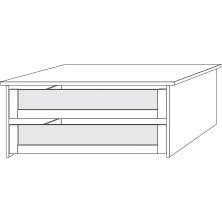 Drawer insert with 2 drawers and glass front
for hinged- and sliding-door wardrobes width 96.4 cm