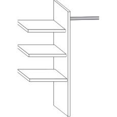 Laundry insert, consisting of: 3 shelves, 1
hanging rail, 1 mid panel width 72.2 cm Laundry insert, consisting of: 3 shelves, 1
hanging rail, 1 mid panel width 72.2 cm