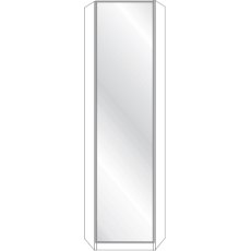 Extended corner unit Right-hand-hinged door Front in glass white