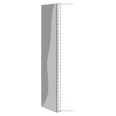 White Glass Overlay for Side Panels (Pair)W 56cm x H 216cm x D 1.8cm