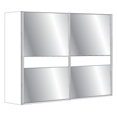 2 Door Sliding Wardrobe with Pebble Grey Glass, all doors with 5 Panels 2 Door Sliding Wardrobe with Pebble Grey Glass, all doors with 5 Panels