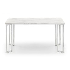 JULIAN BOWEN POSITANO MARBLE & CHROME DINING TABLE