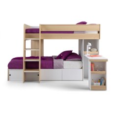 Julian Bowen Eclipse Bunk Bed - Scandinavian Oak and White