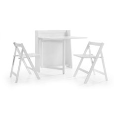 Julian Bowen Helsinki Compact Folding White Dining Set