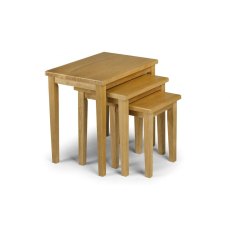 Julian Bowen Cleo Nest of Tables - Natural Oak Finish