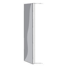 2 Door Sliding Wardrobe with 1 Left White Glass and 1 Right Wooden Door in Carcase Colour both with  2 Door Sliding Wardrobe with 1 Left White Glass and 1 Right Wooden Door in Carcase Colour both with