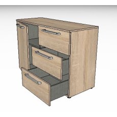 Nolte Mobel - Alegro Basic 4822100 PG1 - 120cm Small Combi Chest With Drawers on Right
