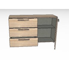 Nolte Mobel - Alegro Basic 4824200 PG1 - 140cm Small Combi Chest WIth Drawers On Left