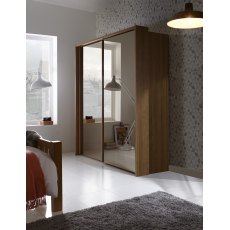 Wiemann Sydney 210 cm 2 Door Sliding Wardrobe with Parsol Bronze Mirror Front Wiemann Sydney 210 cm 2 Door Sliding Wardrobe with Parsol Bronze Mirror Front