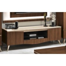 Saltarelli Emozioni Walnut TV Support Base With Marble Top Saltarelli Emozioni Walnut TV Support Base With Marble Top