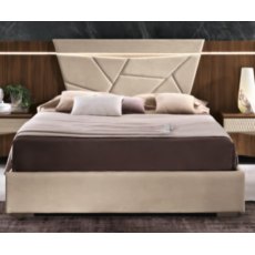 Saltarelli Emozioni Walnut Bed With Upholstered Headboard and Upholstered Sides Saltarelli Emozioni Walnut Bed With Upholstered Headboard and Upholstered Sides