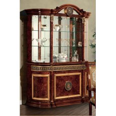 Saltarelli Atena Walnut Vetrina 4 Doors Glass Cupboard Saltarelli Atena Walnut Vetrina 4 Doors Glass Cupboard