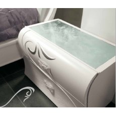 Saltarelli Diadema Night Stand with White Glass Top. Saltarelli Diadema Night Stand with White Glass Top.
