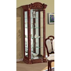 Saltarelli Florence Walnut 1 Door Glass Cupboard Saltarelli Florence Walnut 1 Door Glass Cupboard
