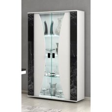 San Martino Nevada Black and White 2 Door Display Cabinet San Martino Nevada Black and White 2 Door Display Cabinet