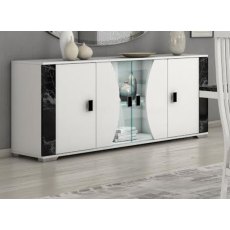 San Martino Nevada Black and White 4 Door Sideboard San Martino Nevada Black and White 4 Door Sideboard
