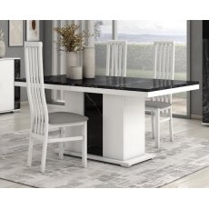 San Martino Nevada Black and White Extending Dining Table San Martino Nevada Black and White Extending Dining Table