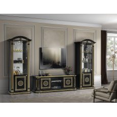 H2O Design Aurora Black-Gold Low Sideboard TV Unit