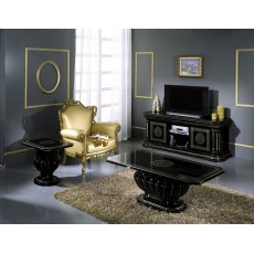 H2O Design Aurora Black-Gold Lamp Table