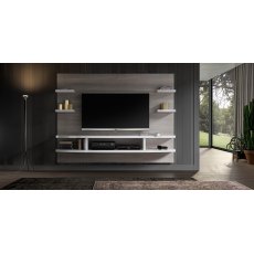 Status Wall Unit Grey Oak + White Status Wall Unit Grey Oak + White